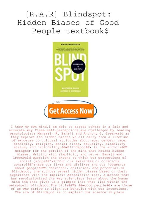 Rar Blindspot Hidden Biases Of Good People Textbook