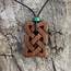 Hand Carved Walnut Irish Knot Wooden Necklace Eternity Celtic  Etsy