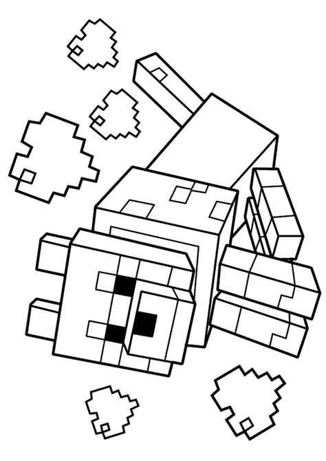 Minecraft Coloring Page Coloring Rabbit Coloring Pages