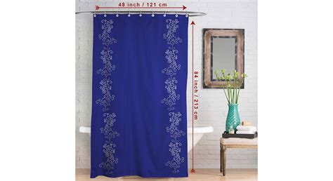 Blue Fabric Shower Curtain Urban Ladder