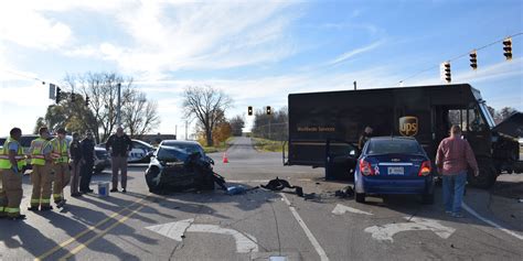 Two Car, UPS Truck Accident at Intersection of CR 150W and US 30