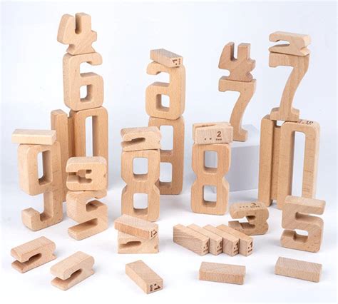 Large 1032100pcs Wooden Number Building Blocks Learning Etsy