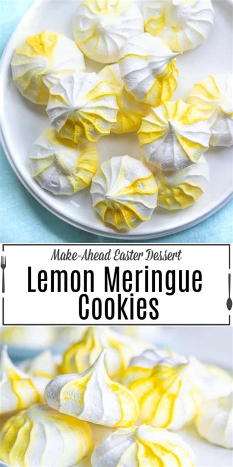 Wondering how to make delicious cookies without eggs? These easy Lemon Meringue Cookies, or egg white cookies ...