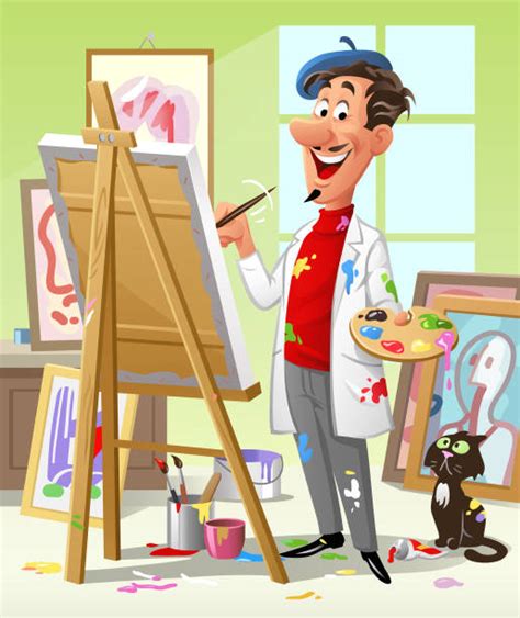 Best Cartoon Of A Art Class Illustrations Royalty Free Vector Graphics