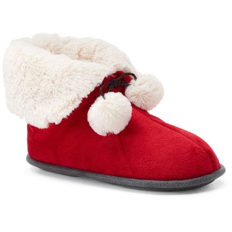 Cuddl Duds Womens Pom Pom Bootie Slippers 22 Liked On Polyvore