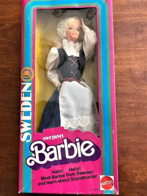 nrfb mattel 1982 swedish dolls of the world barbie doll 4032 39 00 picclick