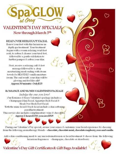 Valentines Day Spa Specials Spa Specials Day Spa Specials Valentine Spa
