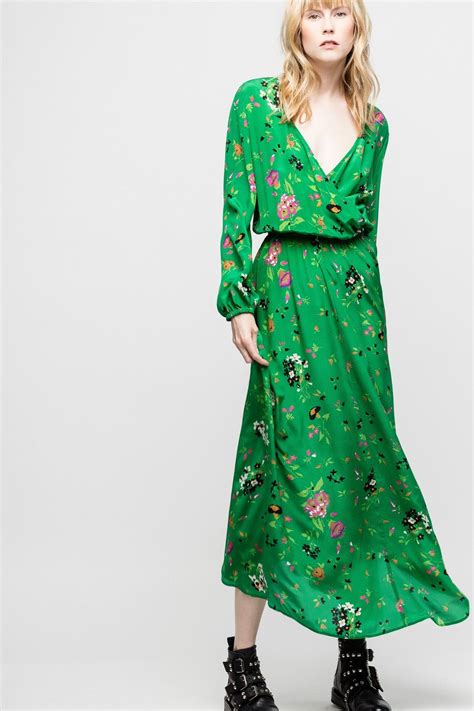 Rikko Silk Uma Dress Grass Zadig And Voltaire Wrap Dress Maxi Dress Latest Dress Style