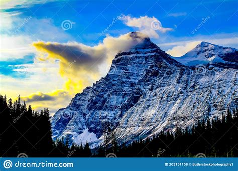 Mount Chephren Waterfowl Lakes Banff National Park Alberta Canada Stock