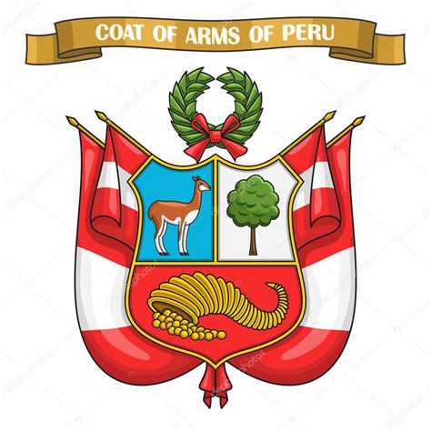 Vector: logo escudo del peru | Ilustración de vector de tema escudo