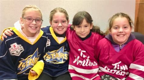 moncton girls proud to play hockey in all girls league cbc news