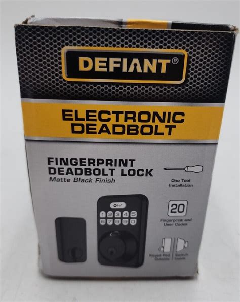 Defiant Dk01 Mb Single Cylinder Square Electronic Keypad Deadbolt
