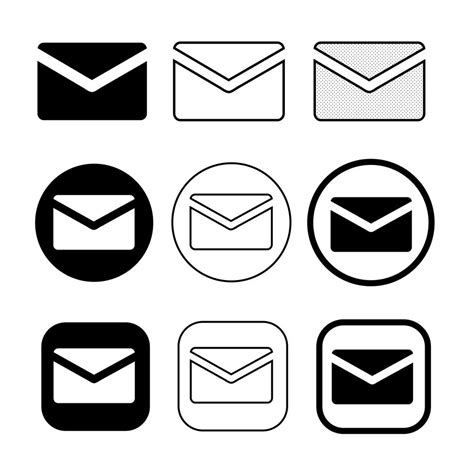 Set Of Simple Sign Email Icon Mail Symbol 646117 Vector Art At Vecteezy