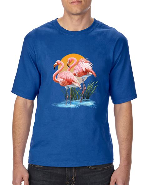 Artix Mens And Big Mens Pink Flamingos In Water T Shirt Up To Size