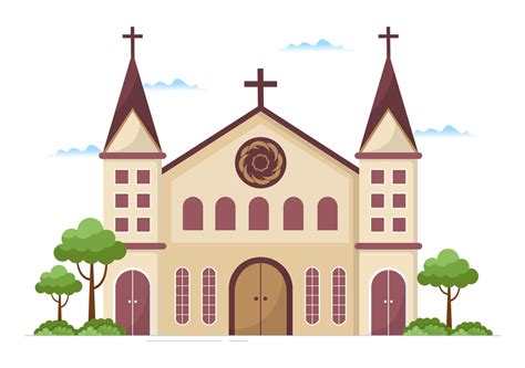 Silueta De Iglesia Dibujada A Mano De Dibujos Animados Png Dibujos