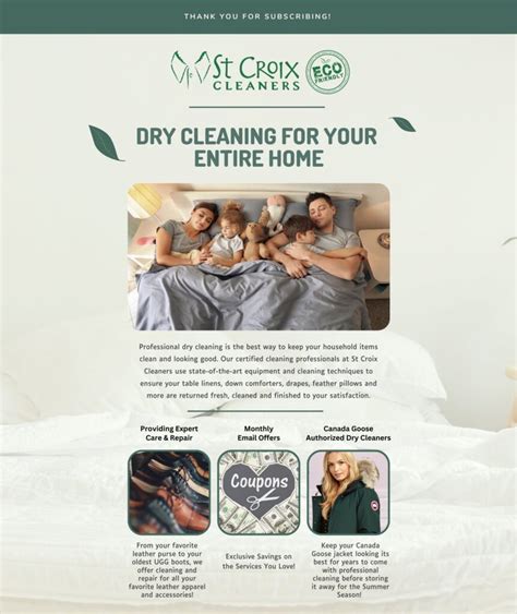 Monthly Eblast St Croix Cleaners Dry Cleaning