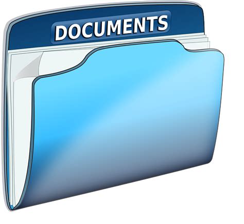 Documents Folder Office Text File Blue Documents Clipart