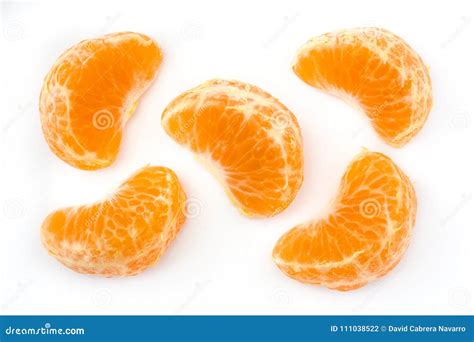 Piece Tangerine Isolated On White Background Stock Photo Image Of
