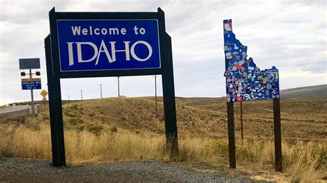 Itd To Auction Off Sticker Covered Welcome To Idaho Sign