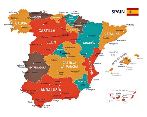 Provinzen Spanien Karte Regionen Deiafa Ganello
