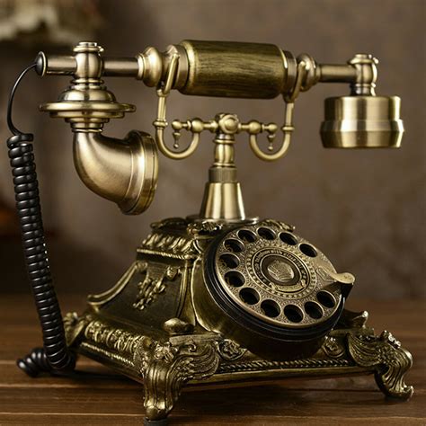 Retro Vintage Style Rotary Dial Push Button Ceramic Telephone Desk Phone Home Ebay