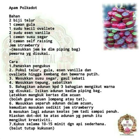 Hari ni saya nak kongsikan resepi apam polkadot pulak. Apam Polkadot | Asian flavors, Baking recipes, Polka dots