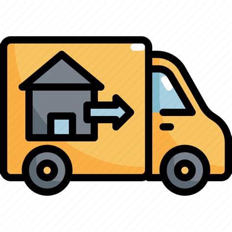 Delivery Home House Moving Truck Icon Download On Iconfinder