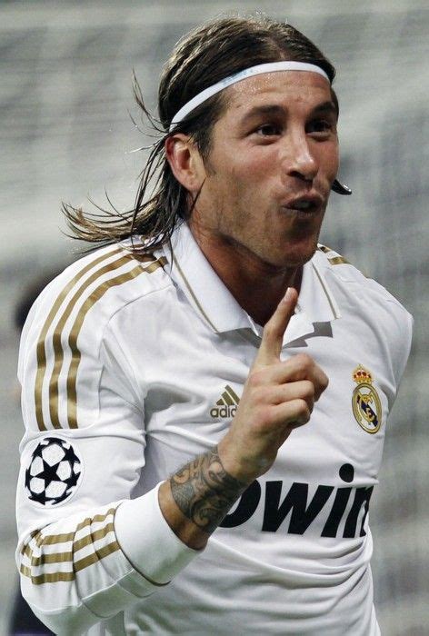 Real Madrids Ramos Celebrates His Goal Against Olympique Lyon During