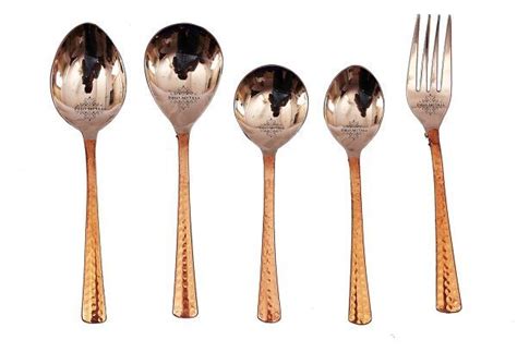 Pin by Garima Gupta on Crockery | Copper cutlery, Cutlery set, Handmade copper
