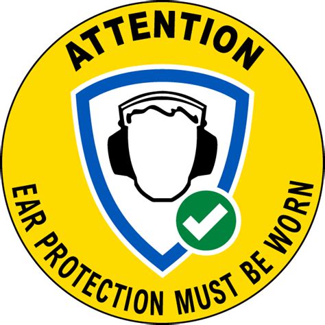 Ear Protection Must Be Worn Floor Sign Get 10 Off Now