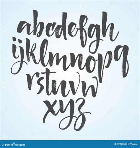 Alphabet Letters Lowercase Uppercase Numbers Vector Alphabet Hand