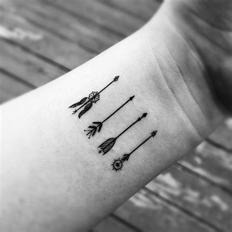 Tiny Arrow Tattoos Set Of 8 Temporary Tattoos Fake Tattoos Small Mini
