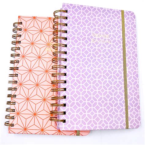 Custom 120 Sheets Spiral Kraft Paper Notebook Agenda Planner Index