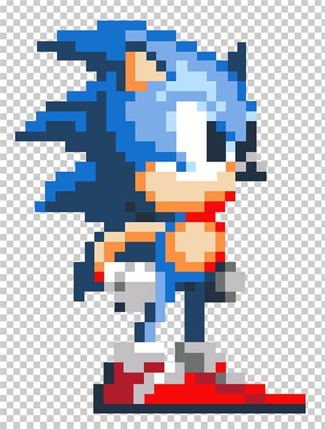 Sonic Face Pixel Art