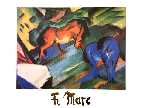 Franz Marc Red And Blue Horses — Poster Plus