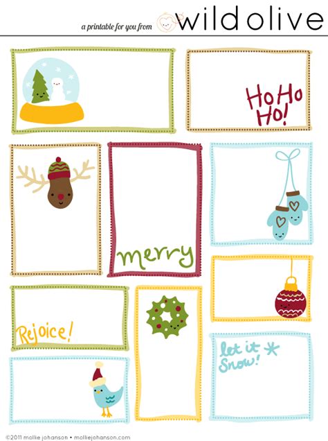 Sets Of Free Printable Christmas Gift Tags
