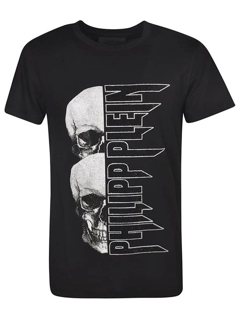 Radiant colours inspired by a summery holiday in the french philipp plein spring summer 2021. Philipp Plein Philipp Plein Skull Logo Print T-shirt ...