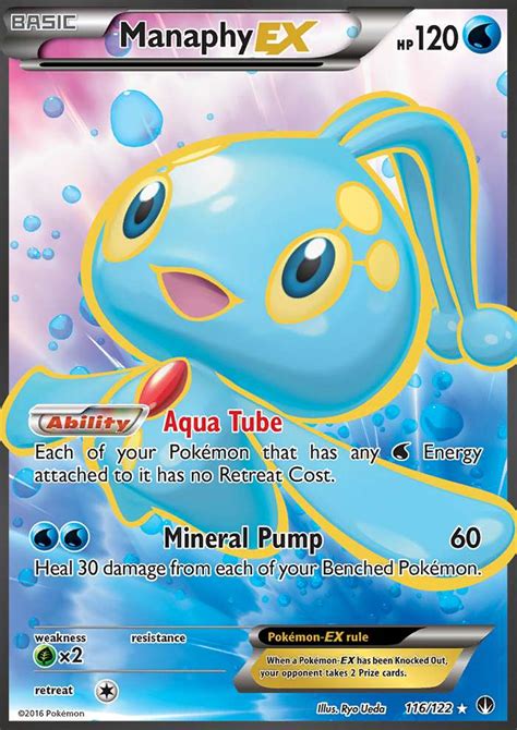 Manaphy Ex 116 Breakpoint 2016 Pokemon Card