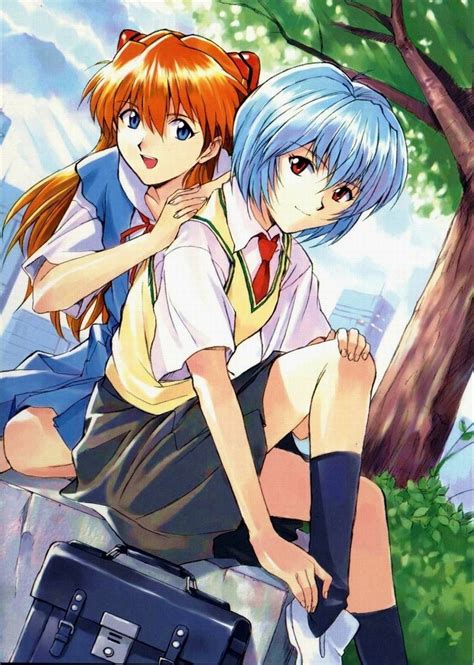 Souryuu Asuka Langley And Ayanami Rei Neon Genesis Evangelion And 1