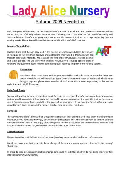 50 Creative Preschool Newsletter Templates Tips Templatelab