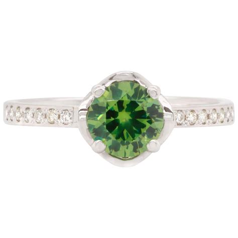 Exceptional Russian Demantoid Ring C 1910 At 1stdibs
