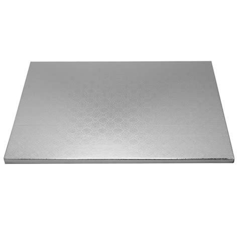 Ocreme Full Size Rectangular Silver Foil Cake Board 12 Thick Pack