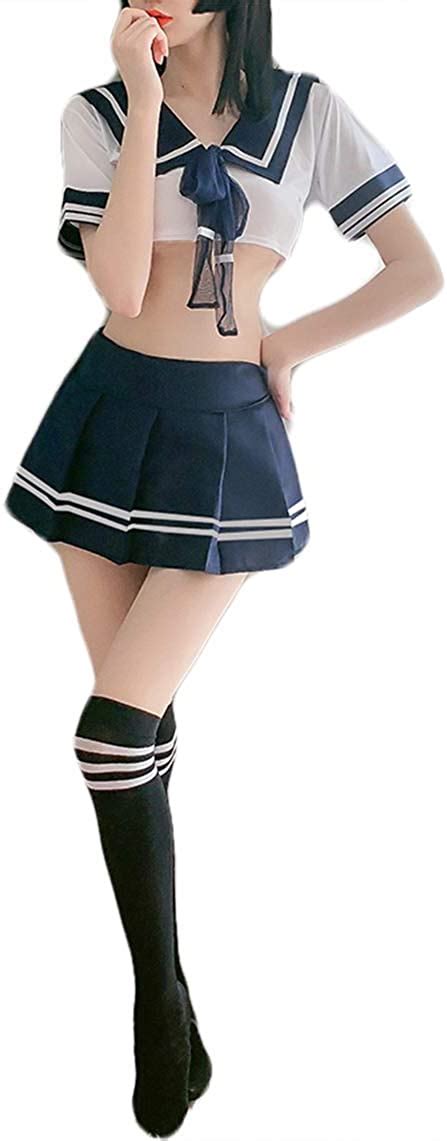 Kadila Store Japanese School Girl Outfit Sexy Schoolgirl Lingerie