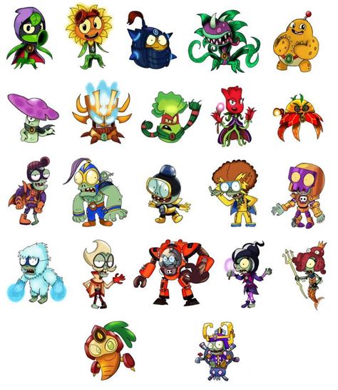 Plants Vs Zombies Heroes Characters By Justinc On Deviantart