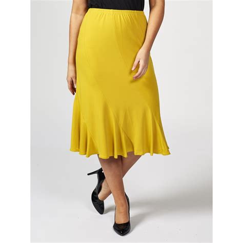 Soft Stretch Fluted Hem Panel Skirt By Michele Hope Page 1 Qvc Uk