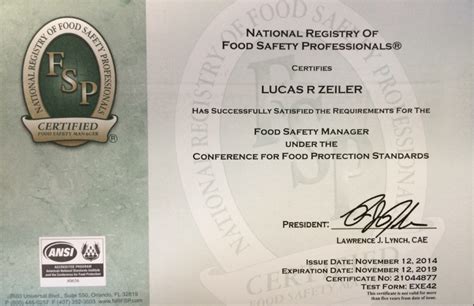 Servsafe manager food safety certification is accepted by. Food Safety Manager Certification | Zeiler Insurance ...