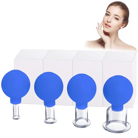 Buy Glass Facial Cupping Set Face Cupping Set Anti Aging Fireless Vacuum Suction Cup Silicone