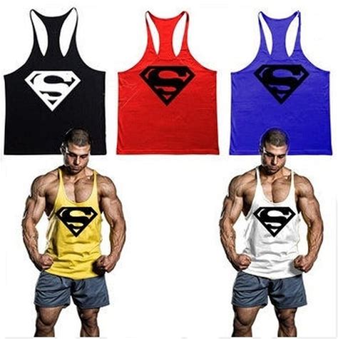 Zogaa Bodybuilding Stringer Tank Top Superman Gyms Sleeveless Shirt Men Fitness Vest Singlet