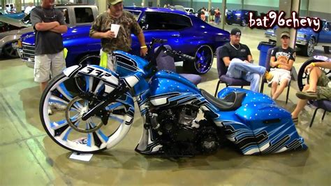 Supercharged Striped Road King Bagger Motorcycle W 32 Wheel Camtech