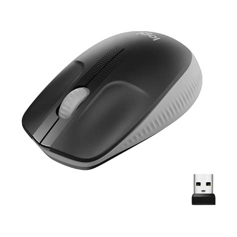 M190 Full Size Wireless Mouse Mid Grey Logitech Mus Skiftselvdk